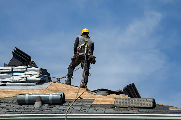 Professional Gutter Installation technician working in Charleston, MS
